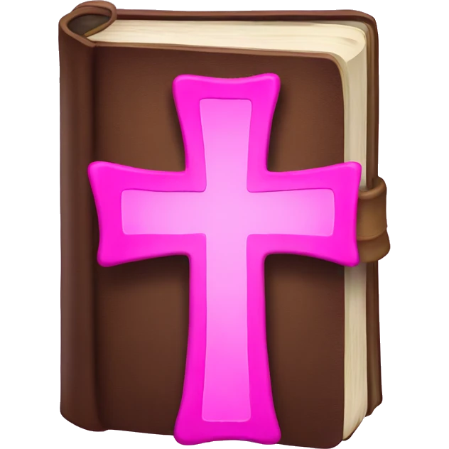 Pink cross bible emoji
