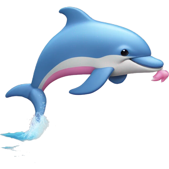 A pink dolphin  emoji