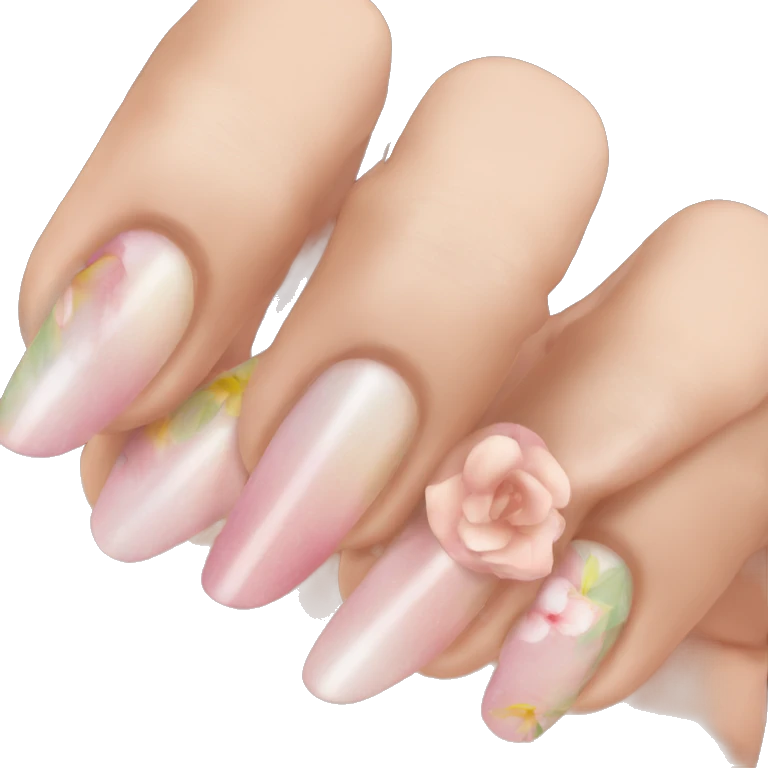 Pretty girls nails done  emoji