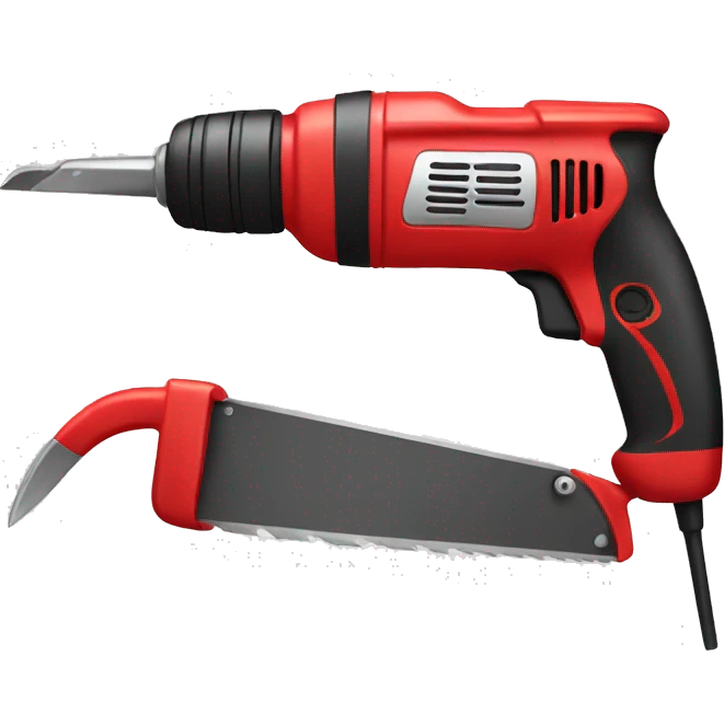 power tools , black and red colors emoji