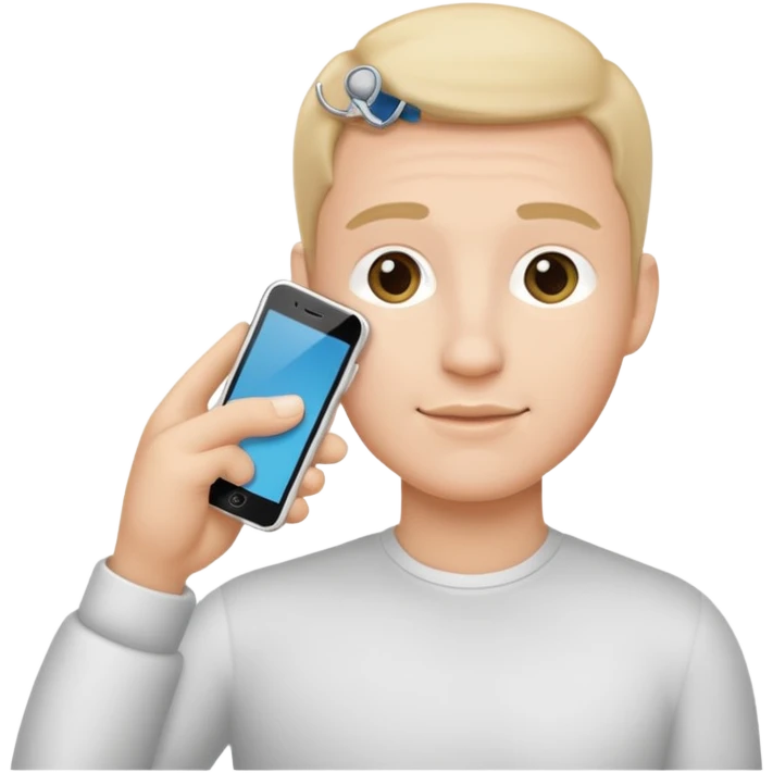 horizontal iphone under the chin emoji