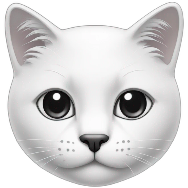 Black and white cat face emoji