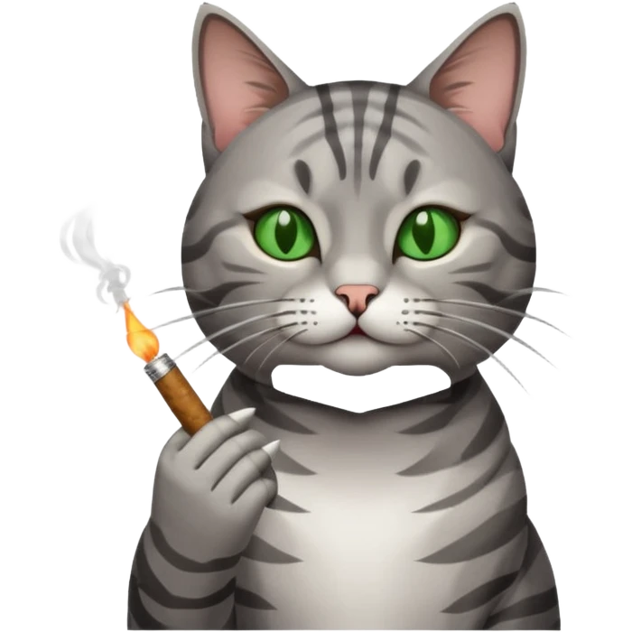 cat smoking weed emoji