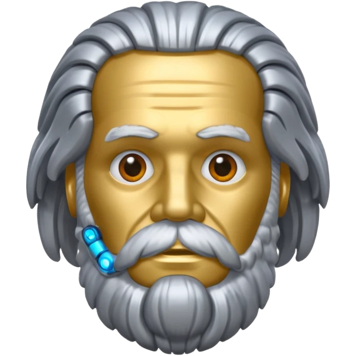 Karl marx robot with hair emoji