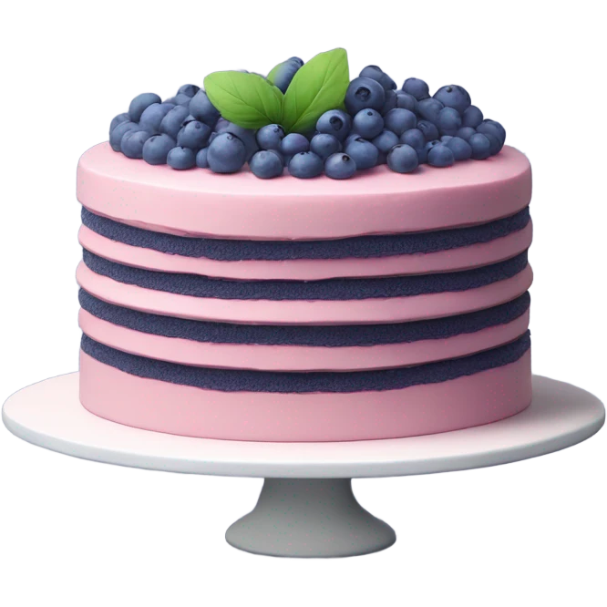 Pretty Blueberry cake emoji