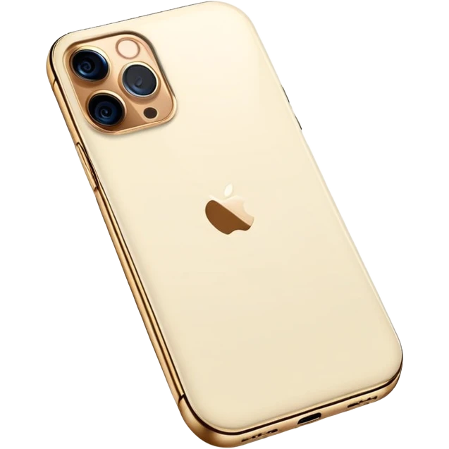 Cream colored iPhone 15 pro emoji