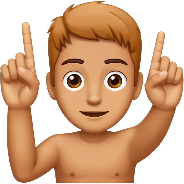 Three fingers up emoji