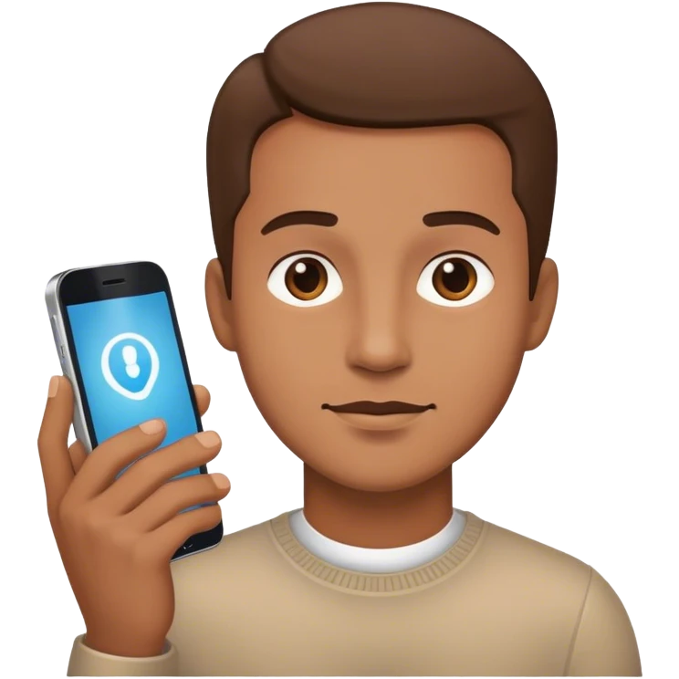 Guy with smartphone  emoji