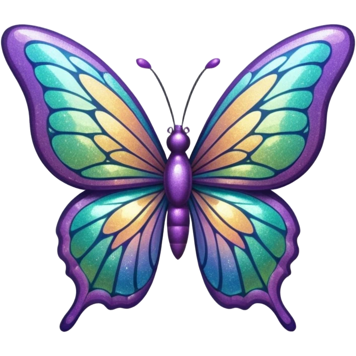 glitter butterfly emoji