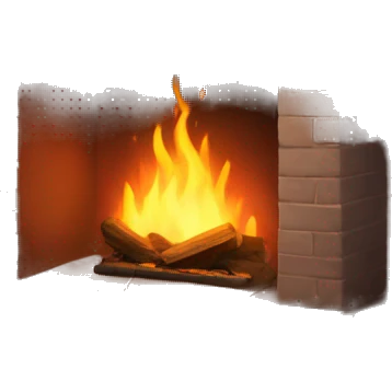 Cozy fireplace emoji