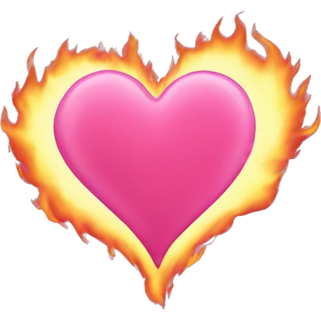 Pink heart fire emoji