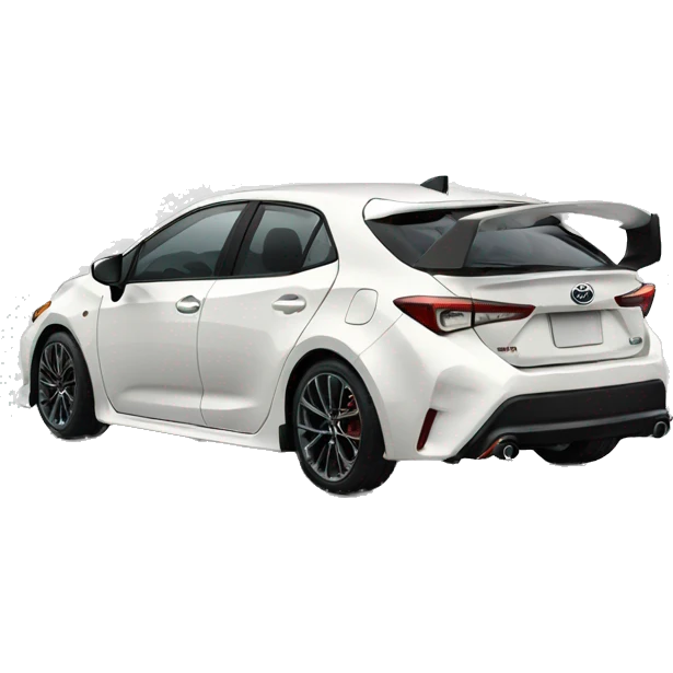White Toyota GR Corolla with a big intercooler emoji