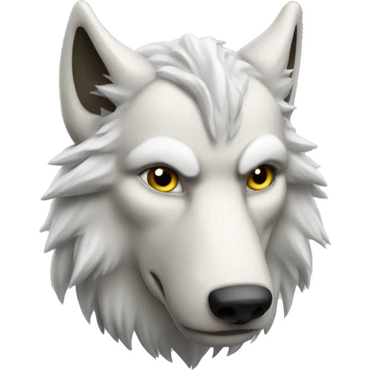 Viking white wolf emoji