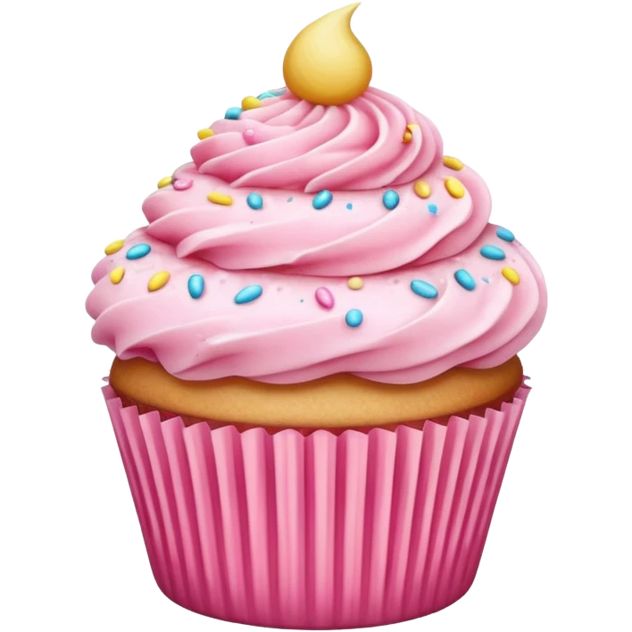 Cupcake with pink icing emoji