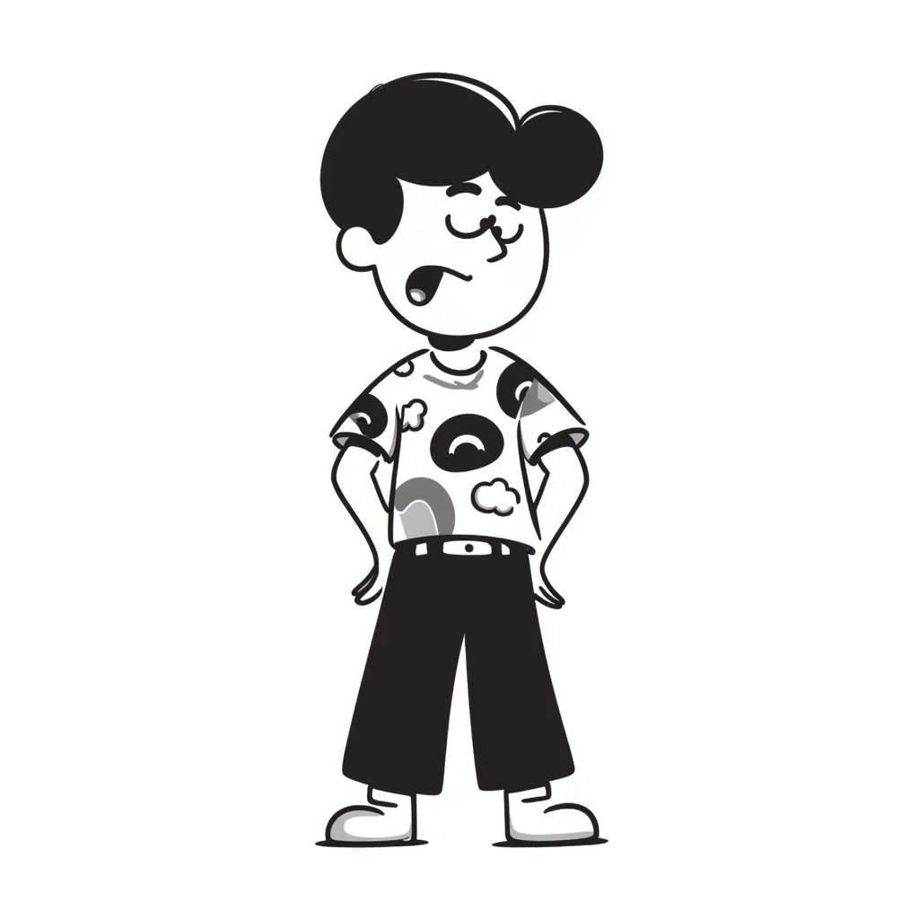 hand-drawn playful portrait of IShowSpeed emoji