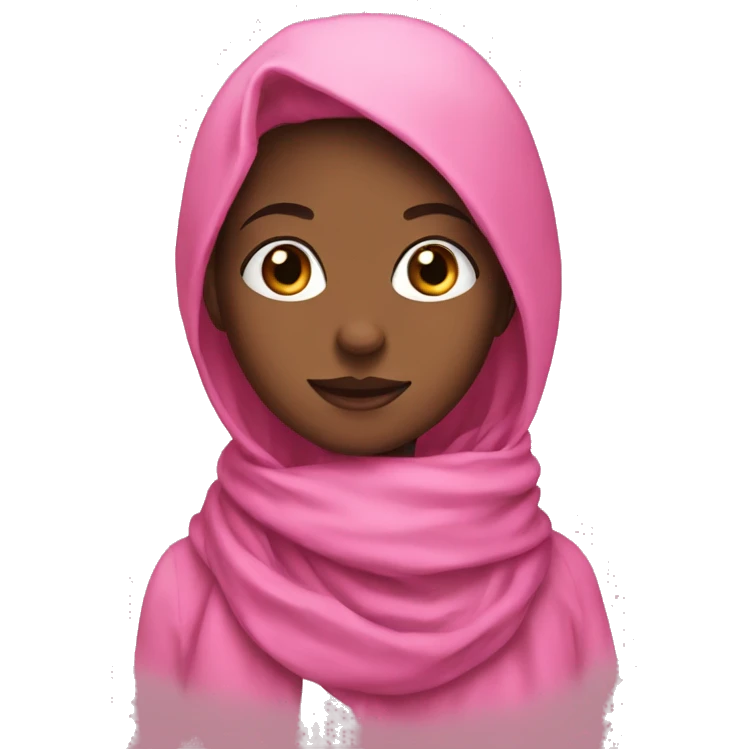 girl with pink scarf emoji
