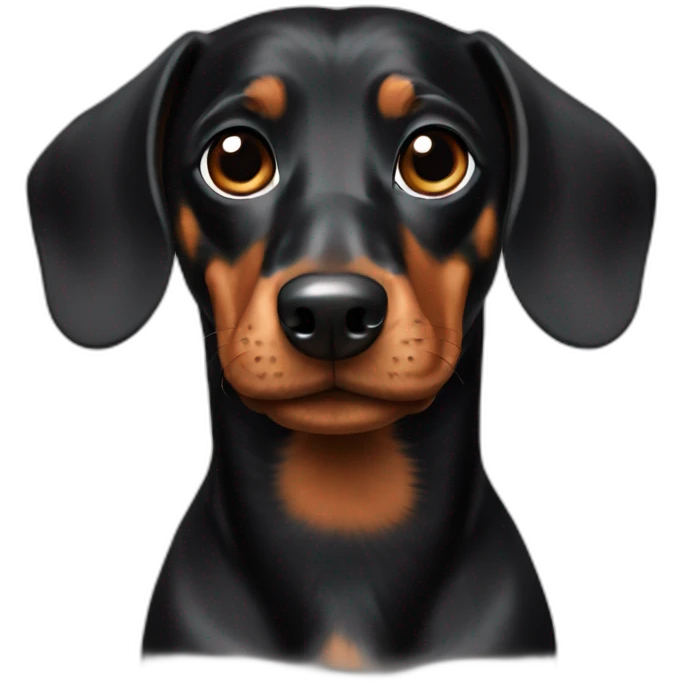 Dachshund negro emoji