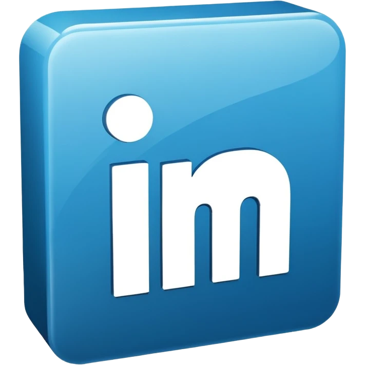3d linkedin logo (the real Linkedin logo must be used) emoji