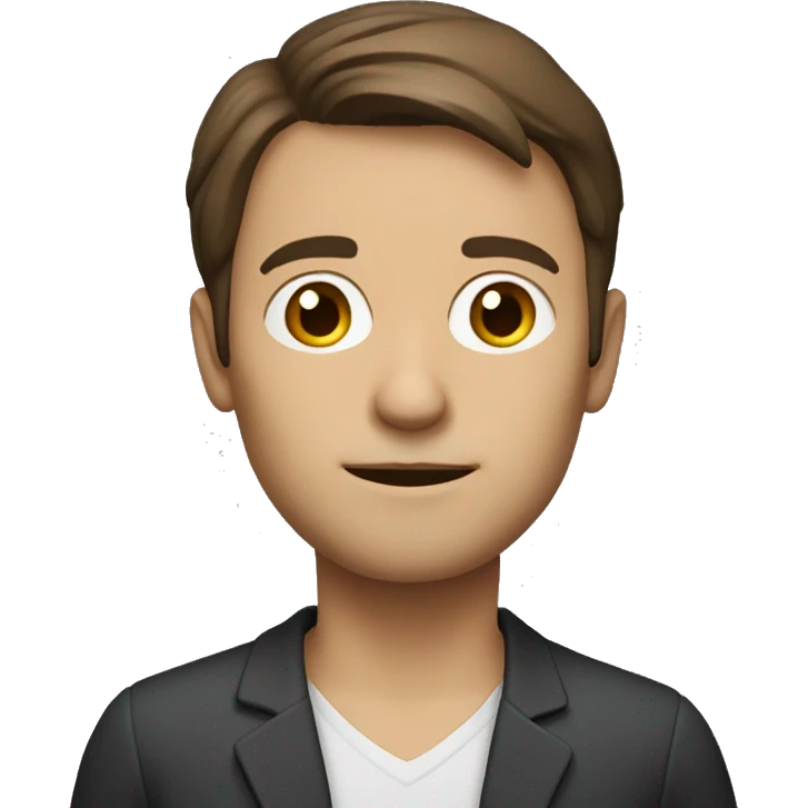 teacher, brown hair, maths, without glasses, without moustach emoji