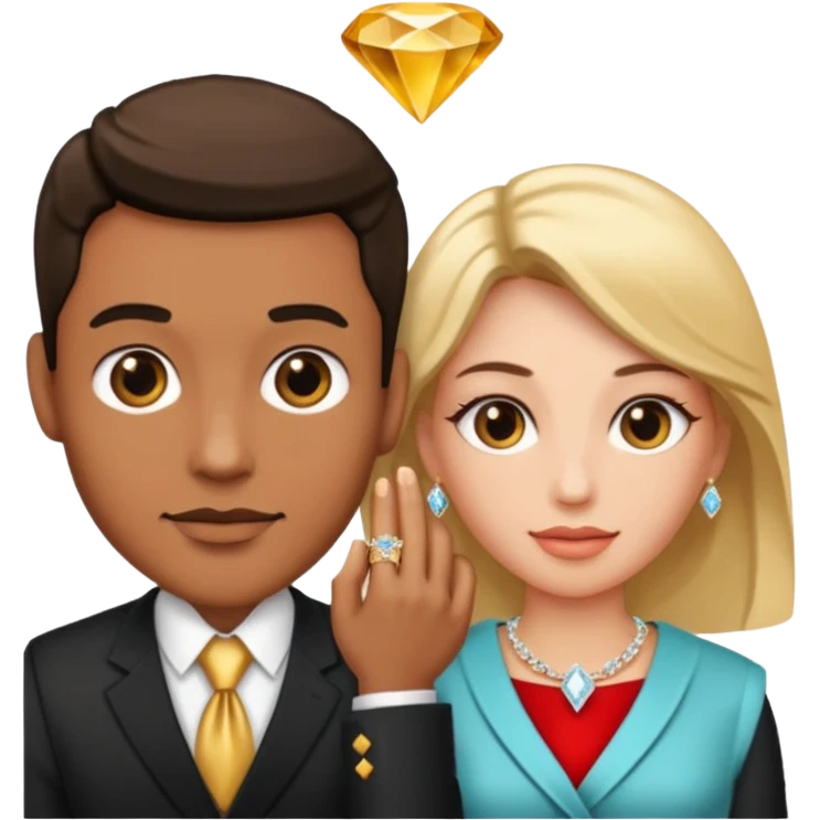 🤴🏻💍👸🏼 emoji