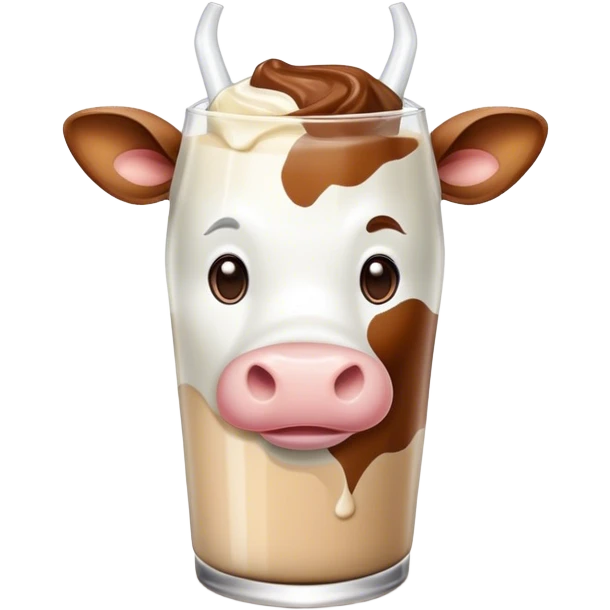 Chocolate milk cow emoji
