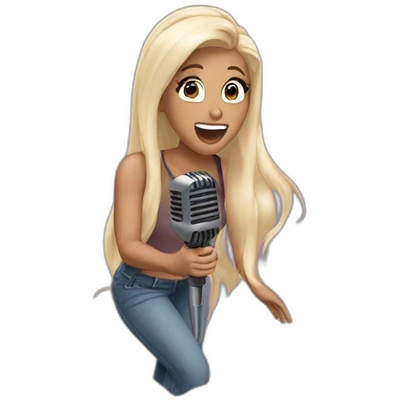 Ariana grande singing emoji