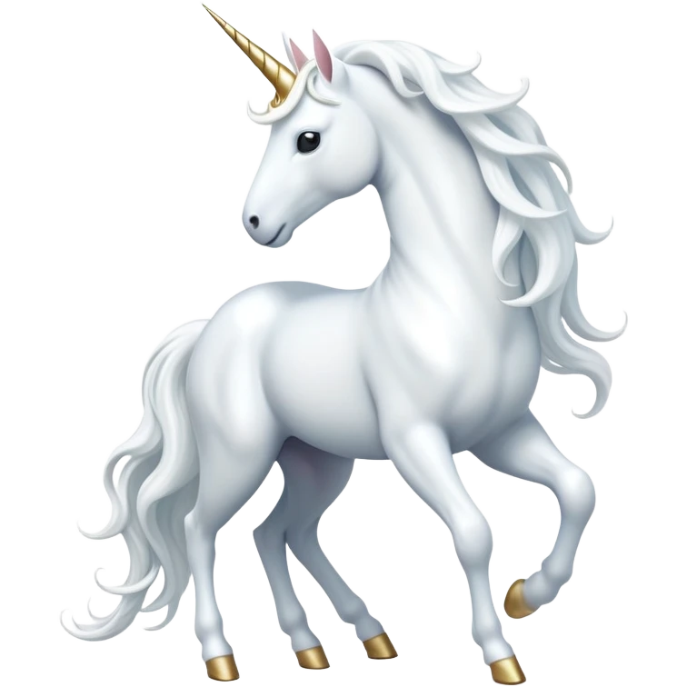 cinematic-beautiful-white-unicorn-full body-emoji,-poised-and-regal,-with-a-slender,-ethereal-form-draped-in-a-pristine-white-color,-a-flowing-mane-and-tail,-and-a-glistening,-spiraled-horn-that-radiates-pure-light,-simplified-yet-sharp-and-majestic, zoomed out to show a majestic unicorn emoji