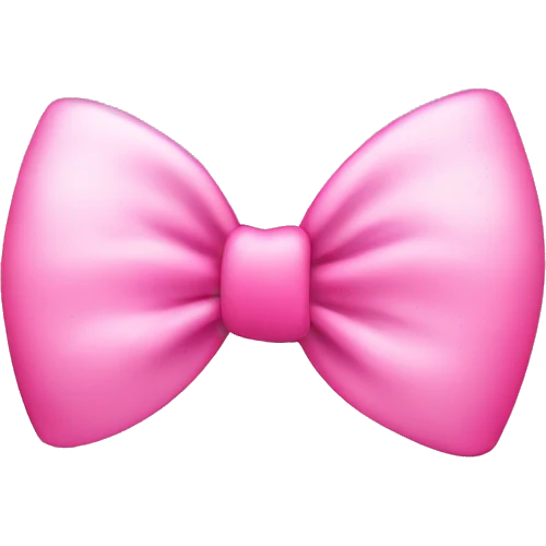 Bow with a pink heart emoji