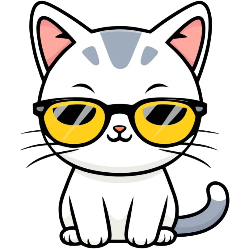 Cat with sunglasses emoji