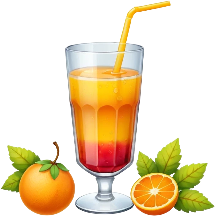 juice, colors yellow,orange,forest fruits emoji