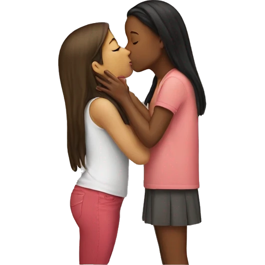 girl kissing girl emoji