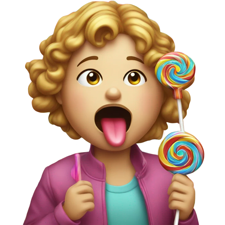 Licking lolipop emoji