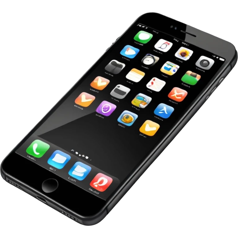 iphone with graphics on screen emoji