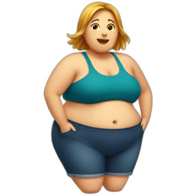 obese-woman-belly emoji