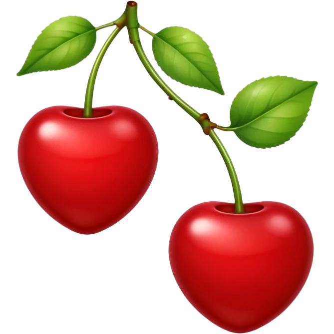 2 kersen met een steeltje emoji