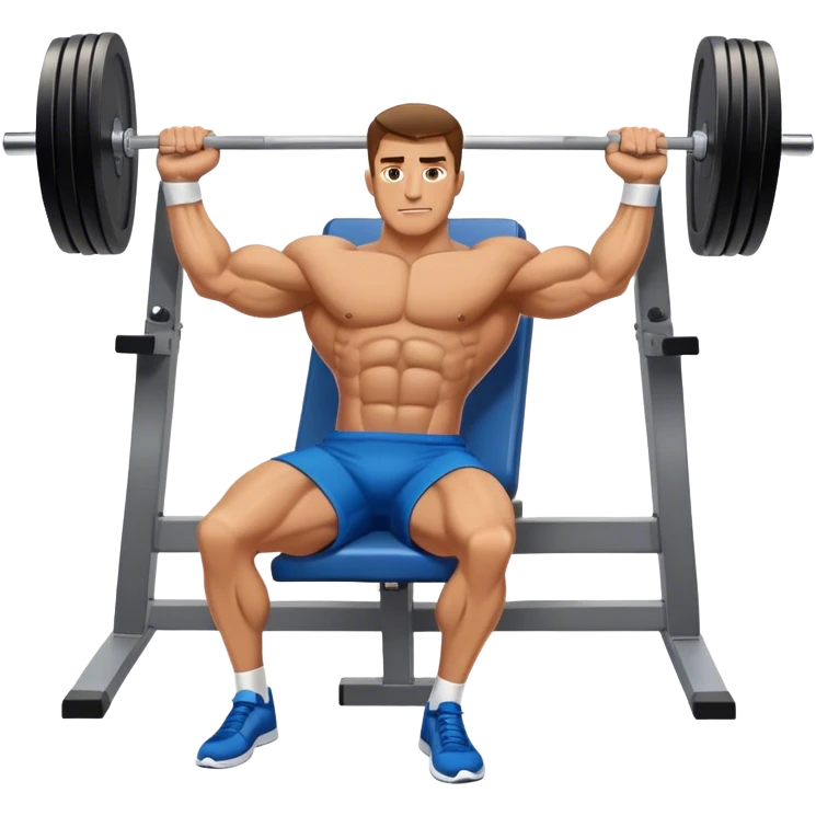 A guy doing flat benchpress emoji