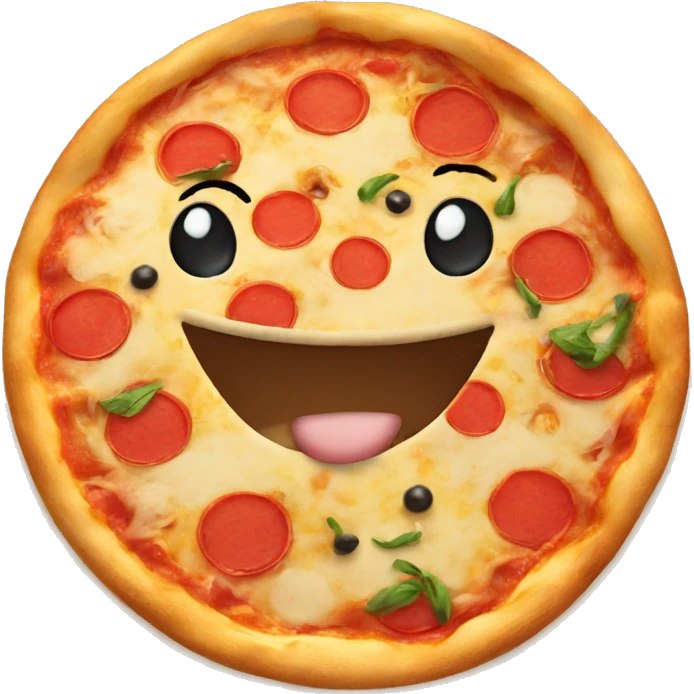 A smiling pizza emoji