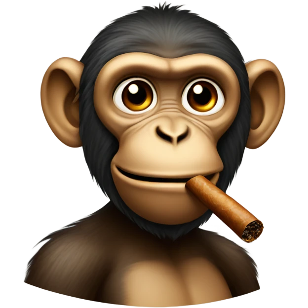Monkey smoking cigar emoji