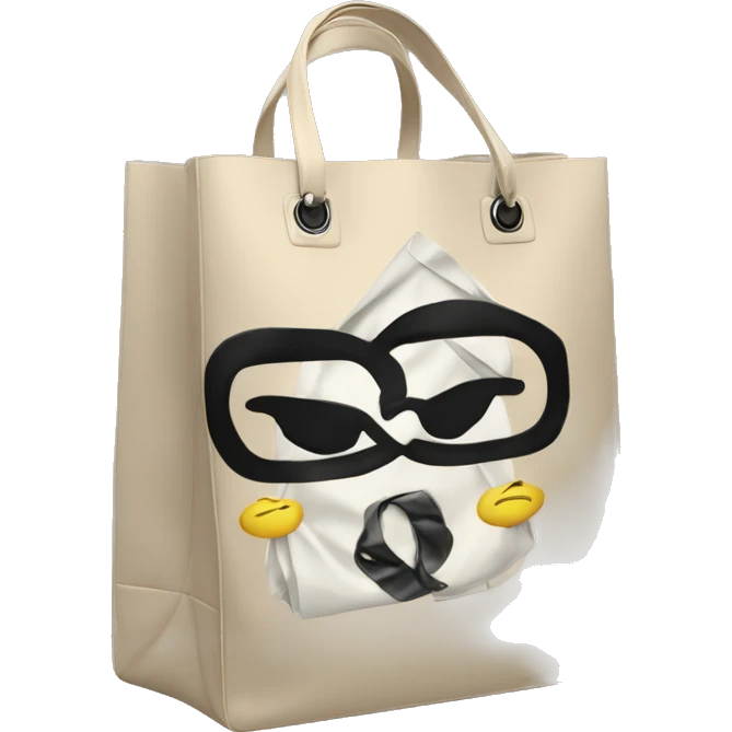 Chanel shopping tote bag emoji