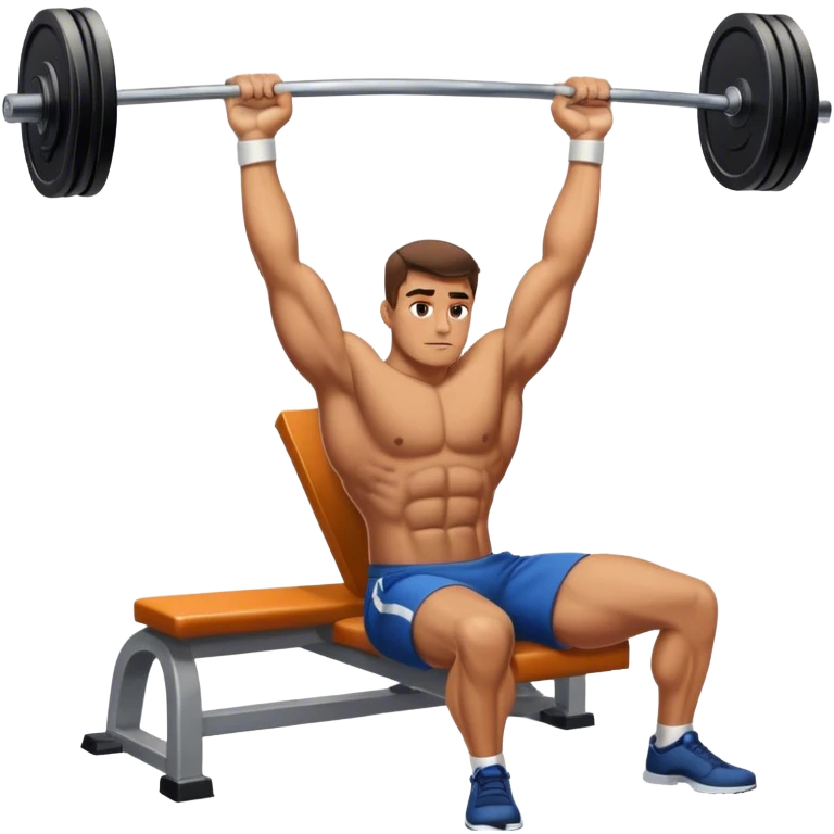 A guy doing bench press emoji