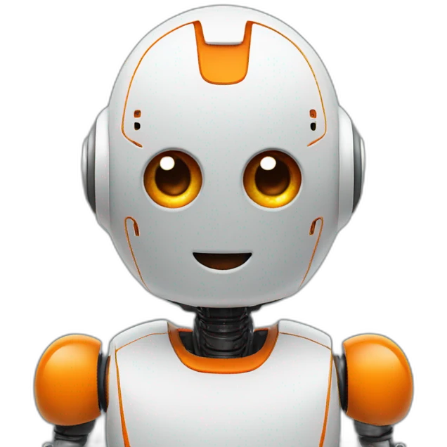 robot with orange as its head emoji