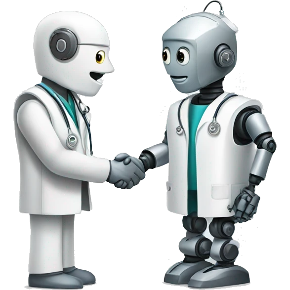 handshake-robot-doctor emoji