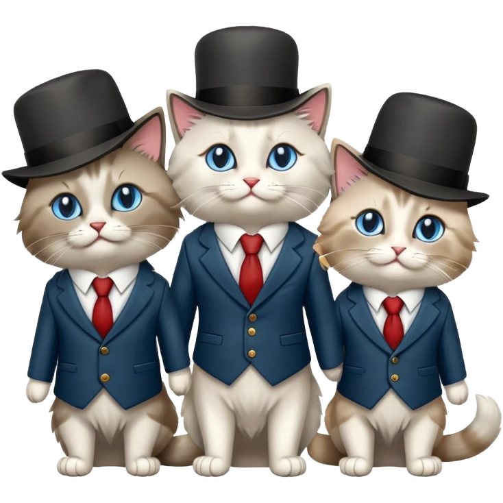 Ragdoll cat mafia gang emoji