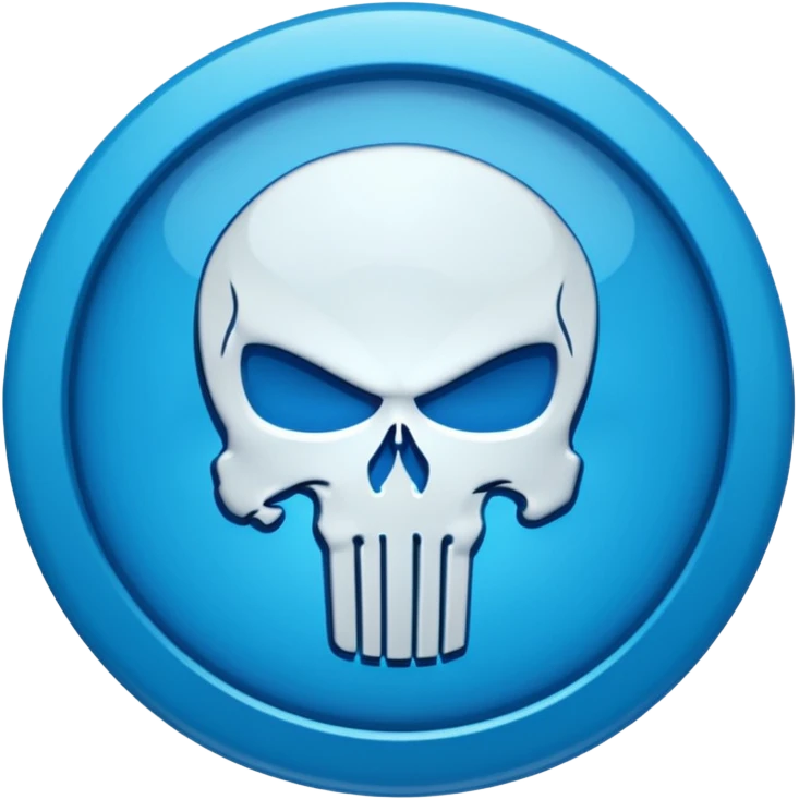 Ecstasy Pill Blue Punisher emoji