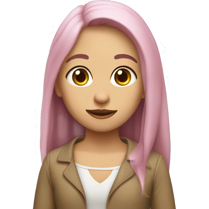 Девочка в розовом emoji