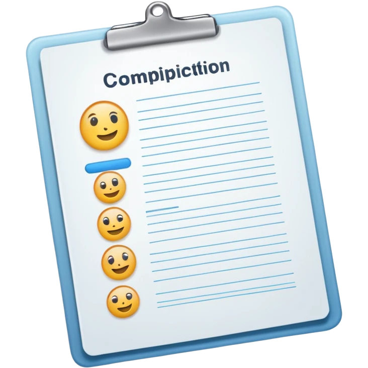 test completion sheet emoji