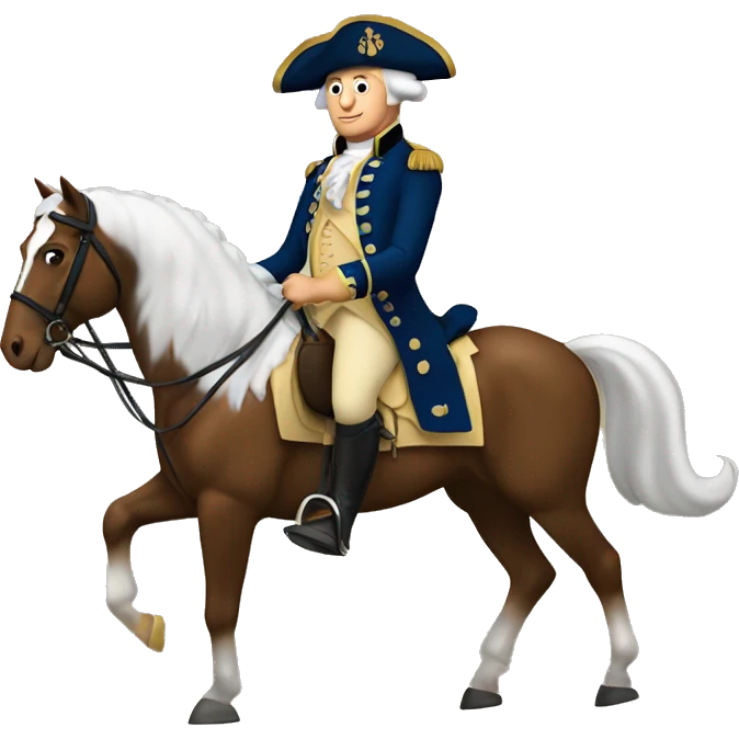 george washington on a horse in a emoji animation emoji