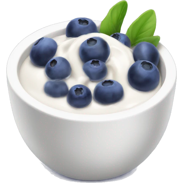 yoghurt bowl with blueberries emoji