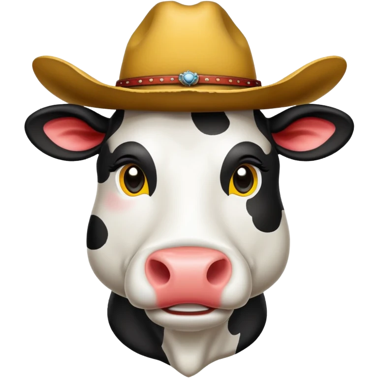 Cow with cowboy hat in German flag colors  emoji