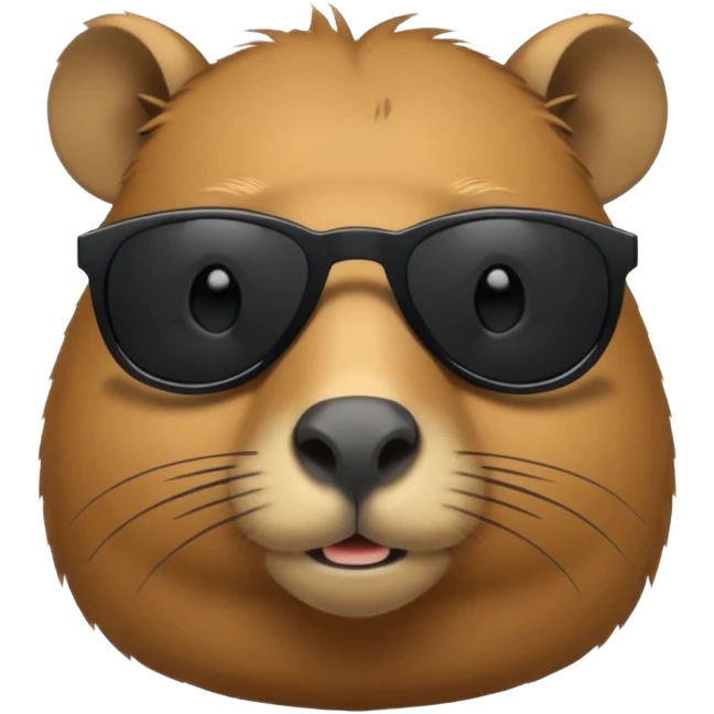 Capybara wearing BLACK sunglasses emoji